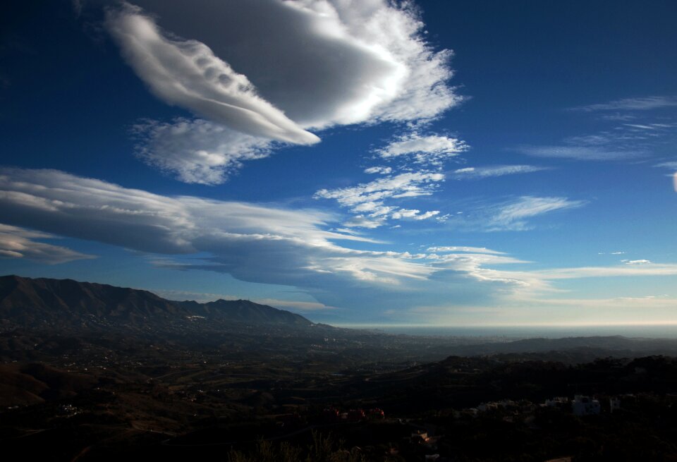 Landscape cloudy costa del sol
