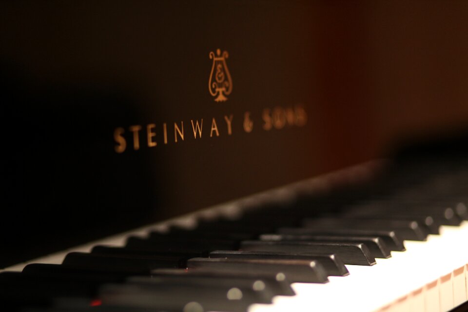 Classical music piano keys brown piano