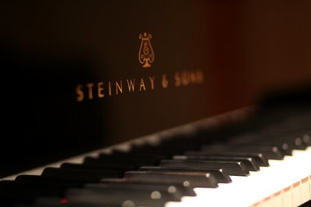 Classical music piano keys brown piano photo