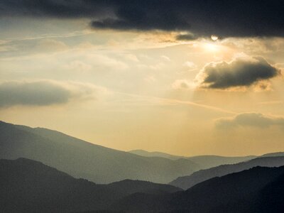 Clouds alone mountains
