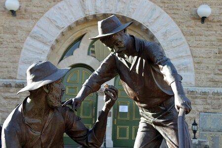 Gold digger statue bronze sculpture
