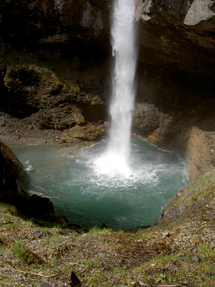 Waterfall kanton glarus linthal
