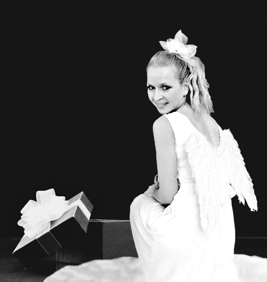 Woman angel christmas