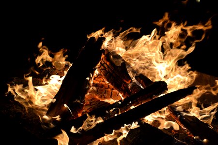 Blaze fireplace orange