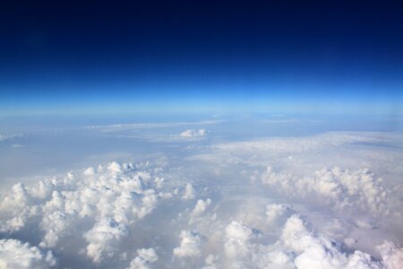 Blue sky the clouds high altitude photo