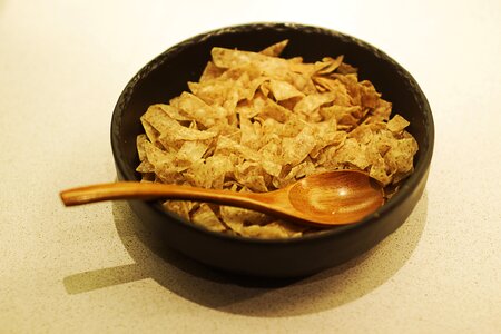 Bowl spoon corn flakes
