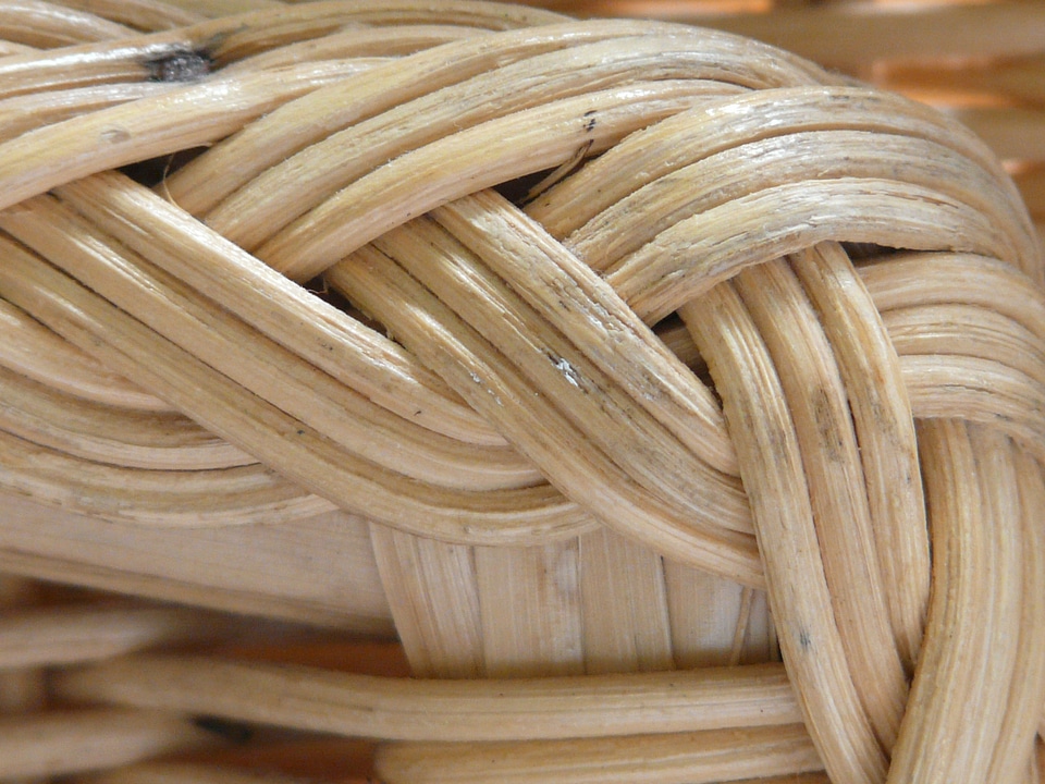Basket woven hand labor