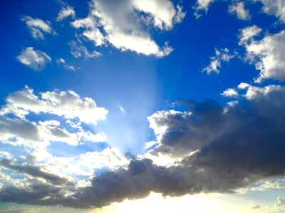 Blue white cloud grey clouds
