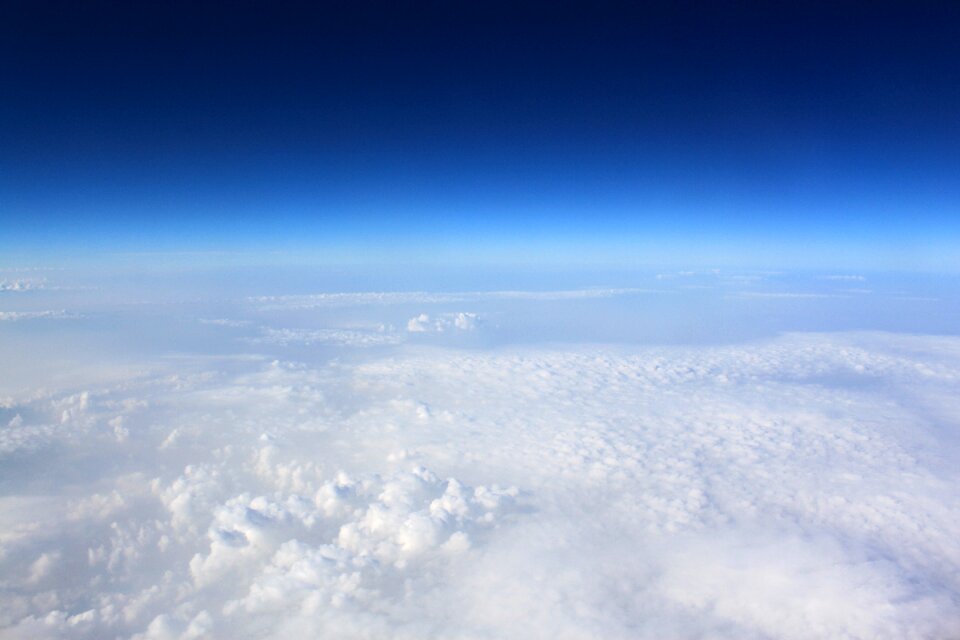 Blue sky the clouds high altitude