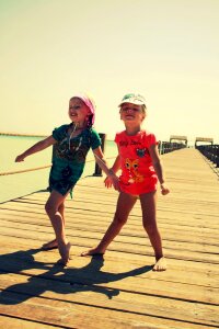 Walk have fun kids