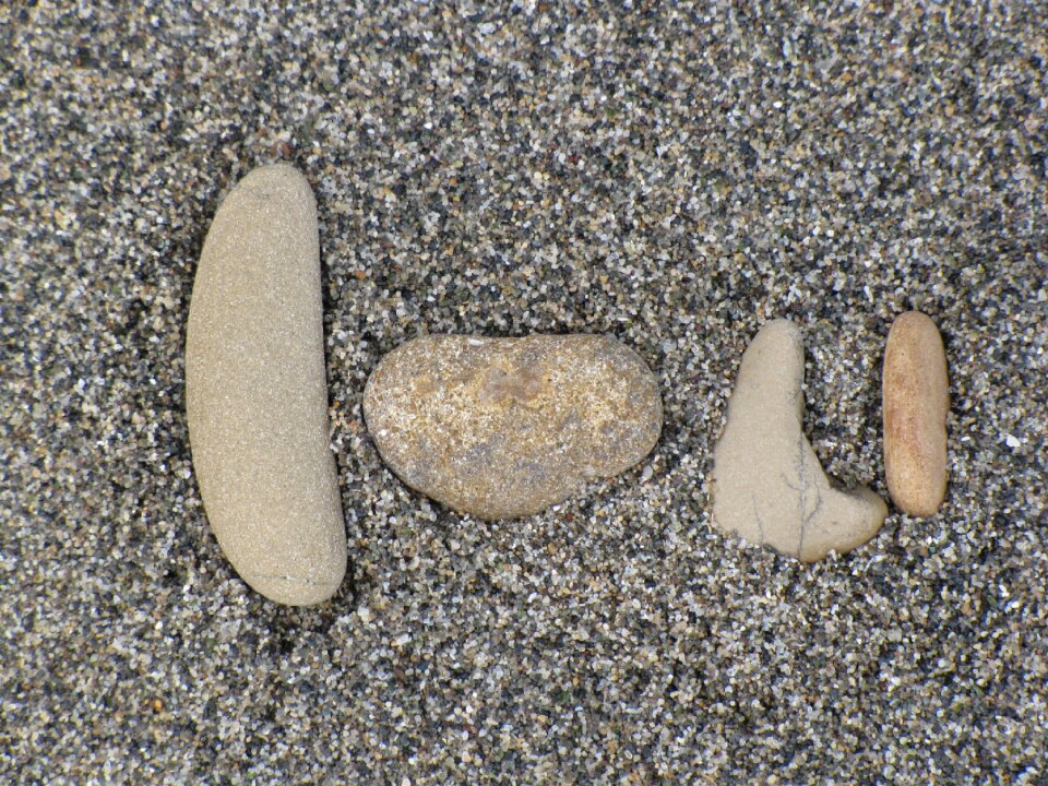 Beach stones beach sand