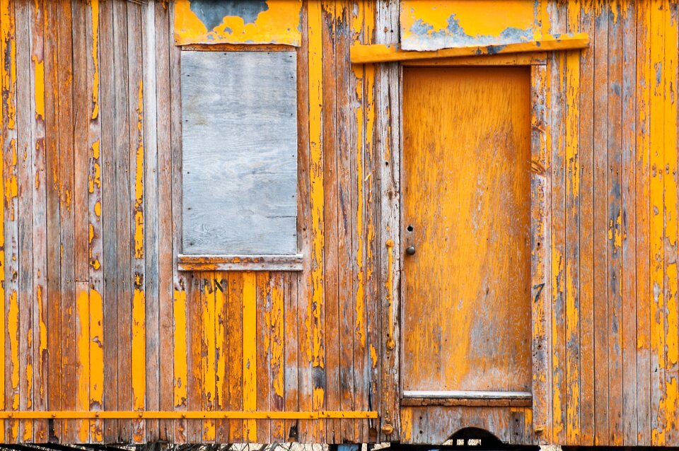 Wooden yellow windows