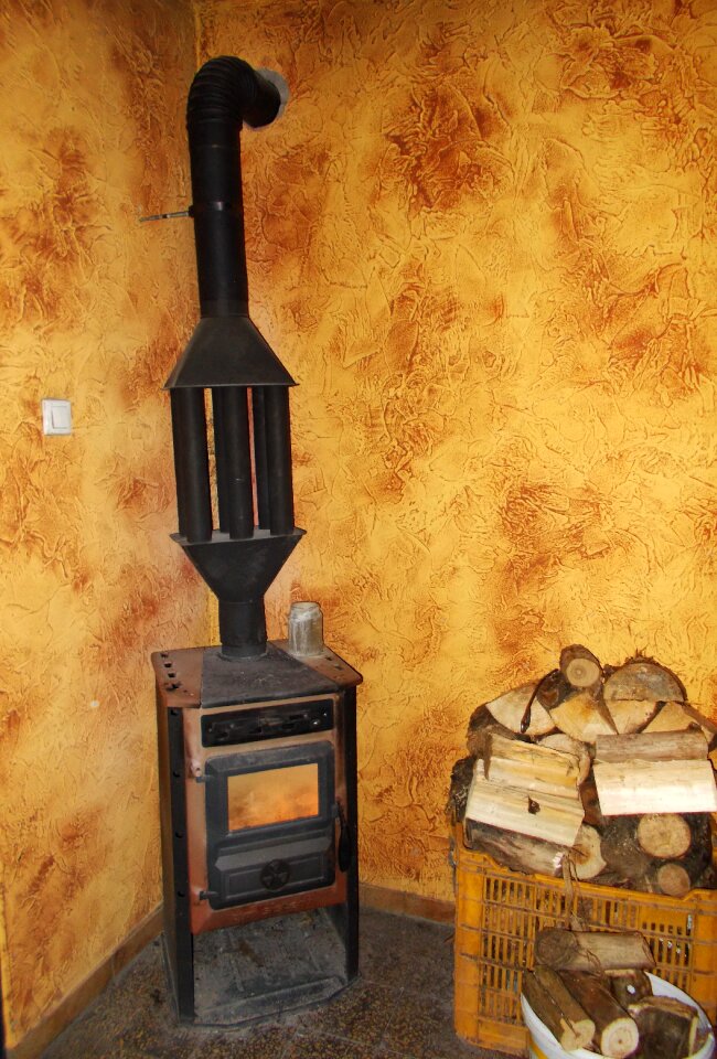 Old stove iron stove wood heating