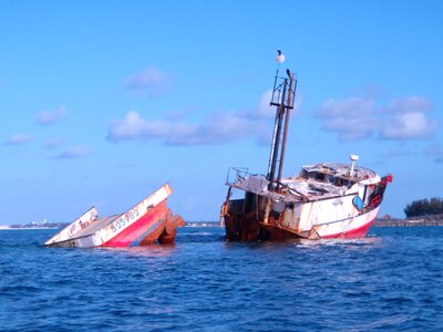 Boat caribbean sea photo