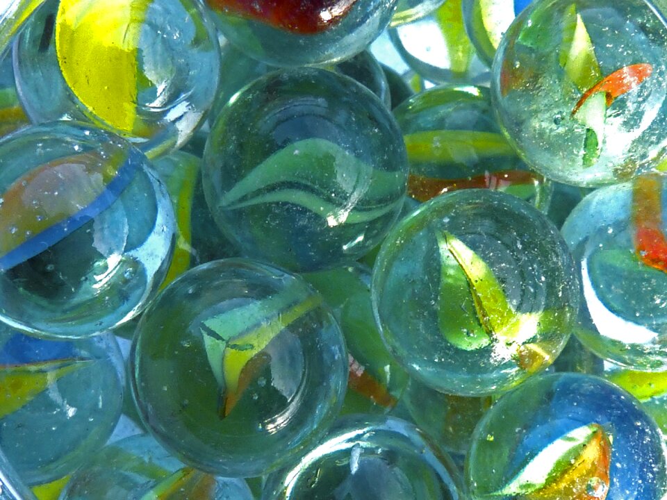 Balls glass children play