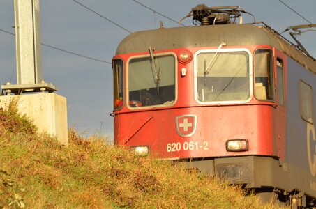 Landscape locomotive red photo