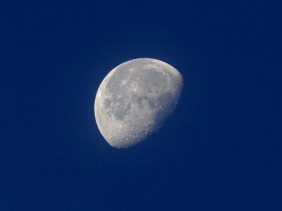 Day half moon sky blue photo