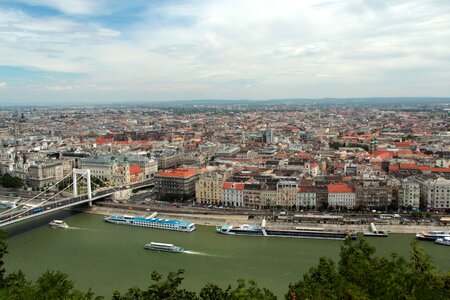 Hungary danube view of the city photo