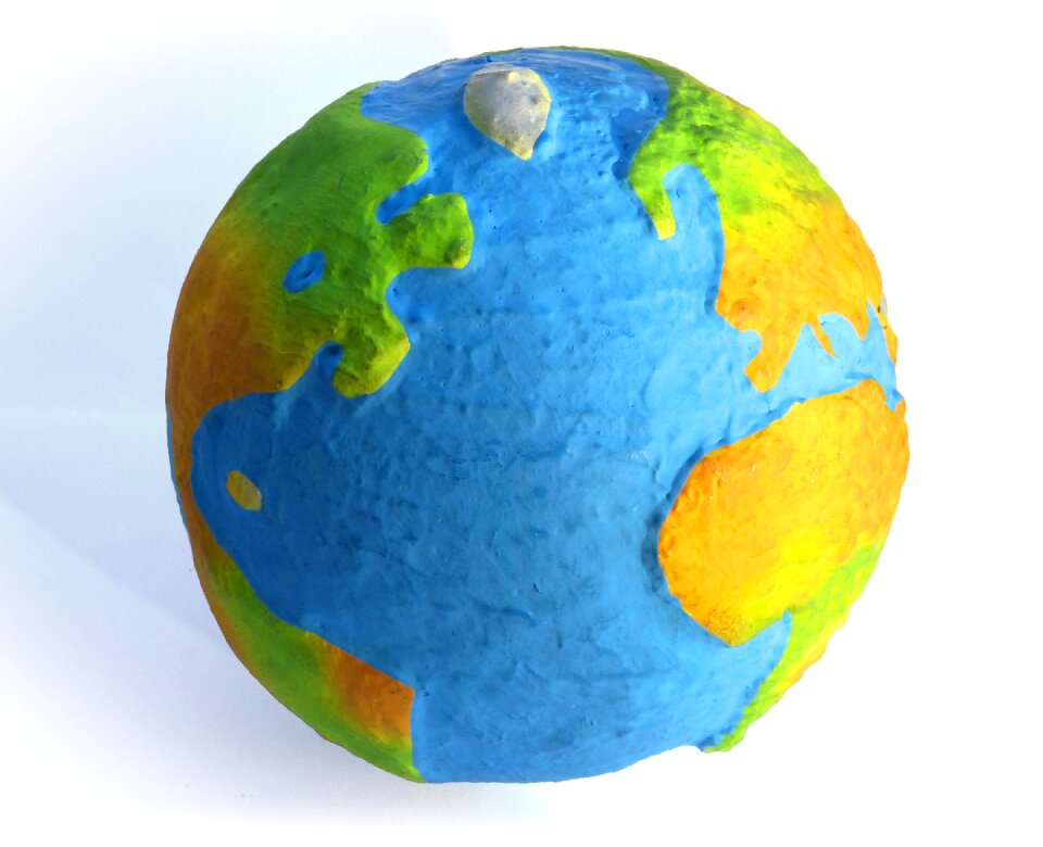 Paper mache craft planet