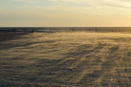 Sand beach wind sand drift