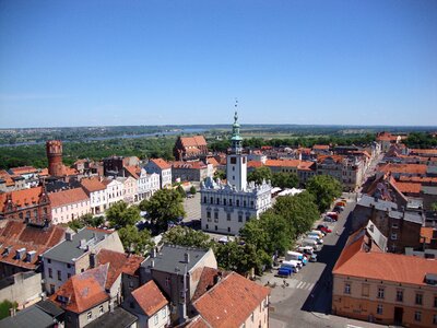 Monument the old town aerial