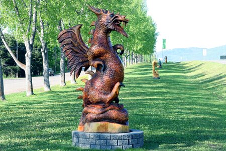 Decoration wood statue