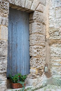 Wood house entrance doors photo