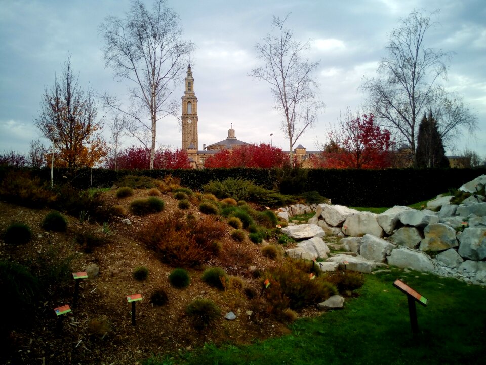 Spain botanic garden clouds photo