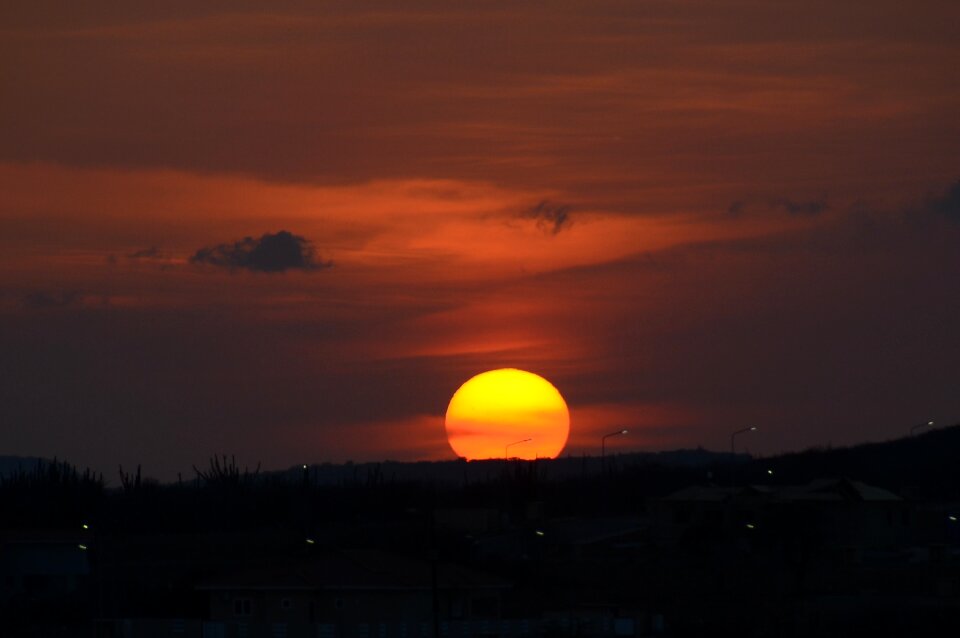 Sunset big mountain curacao