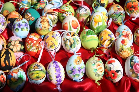 Easter easter eggs hand-painted easter eggs photo