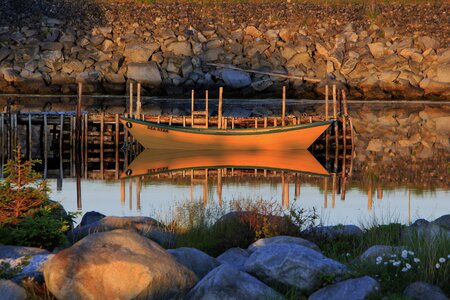 Ocean sea rowboat photo