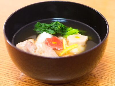 Japanese food rice cake bowl photo