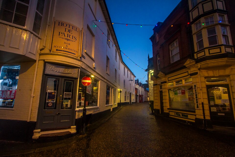 England city in the evening