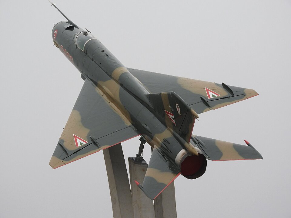 Old hungarian air force jet fighter