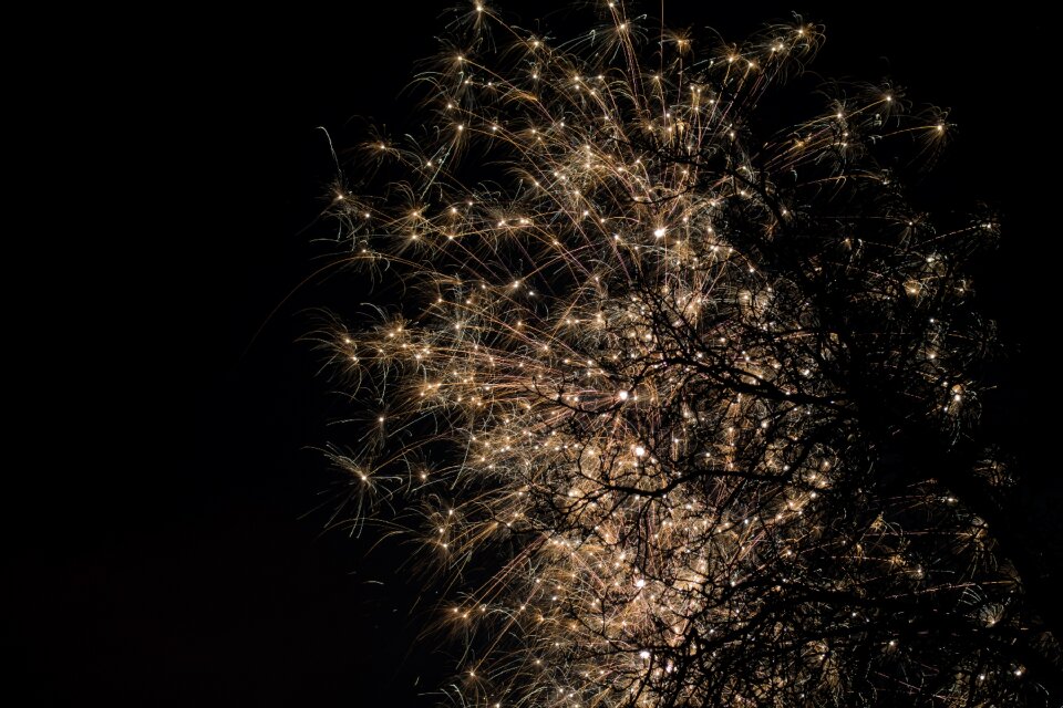 Night new year's day sky