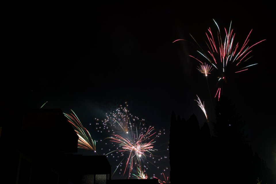 Night new year's day sky