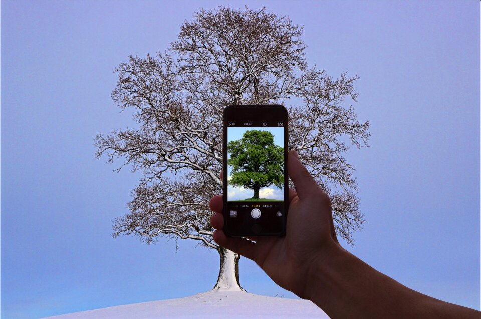 Winter photo manipulation gimp