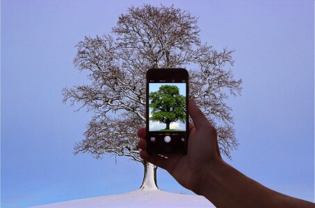 Winter photo manipulation gimp