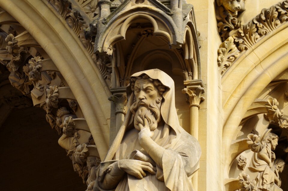 Church architecture statue