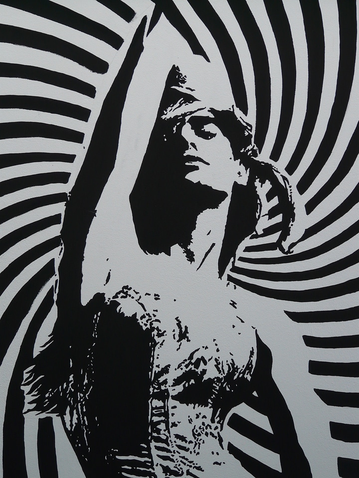 Black and white woman person