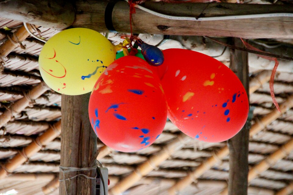 Colorful balloons birthday luck
