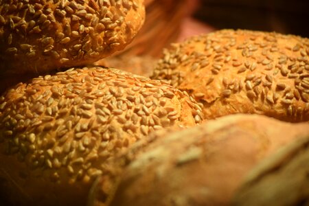 Baking healthy food bread with seeds
