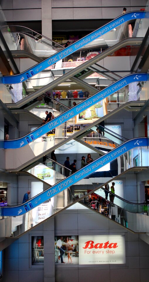 Shopping center big city architecture