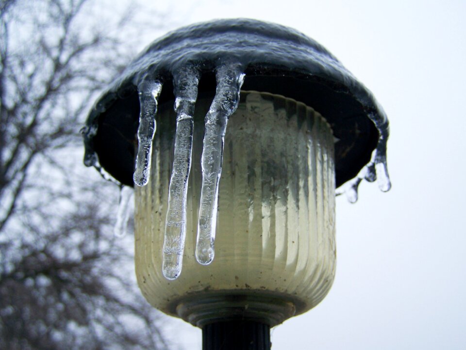 Icicles winter frost photo