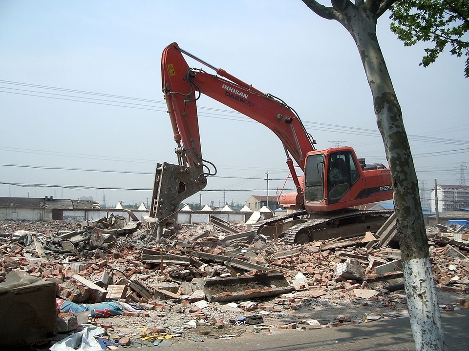 Demolish rubble site