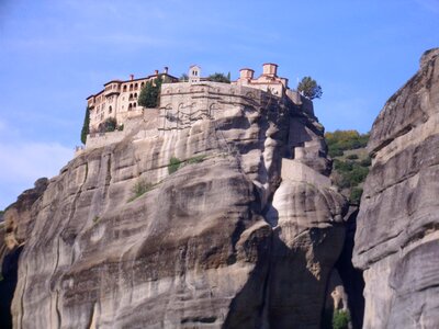 Meteora monastery mountains photo
