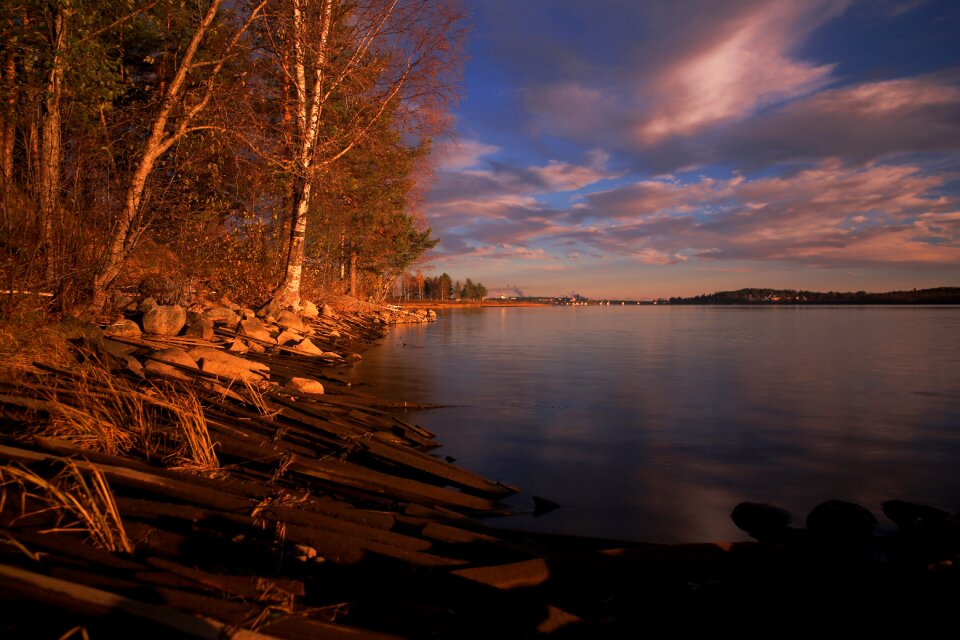 Beach sunset evening