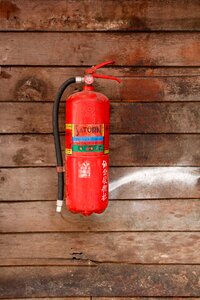 Fire protection red spray photo