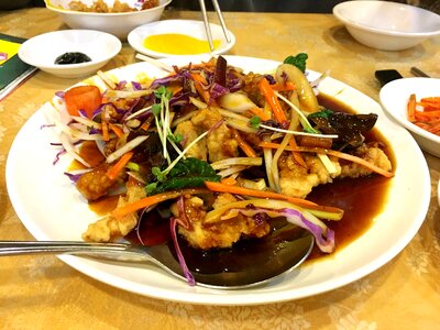 Fry pig meat people's republic of china food