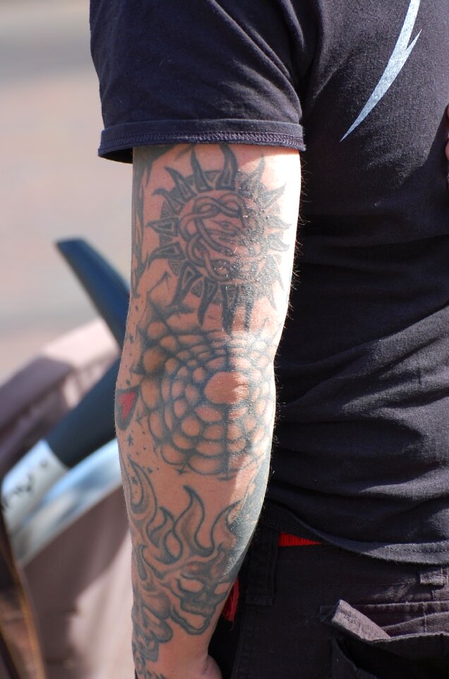 Arm dark man